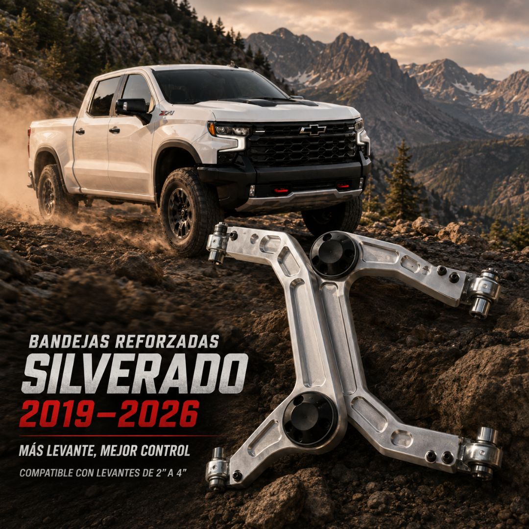 Bandejas Reforzadas Chevrolet Silverado 2019-2026 Aluminio