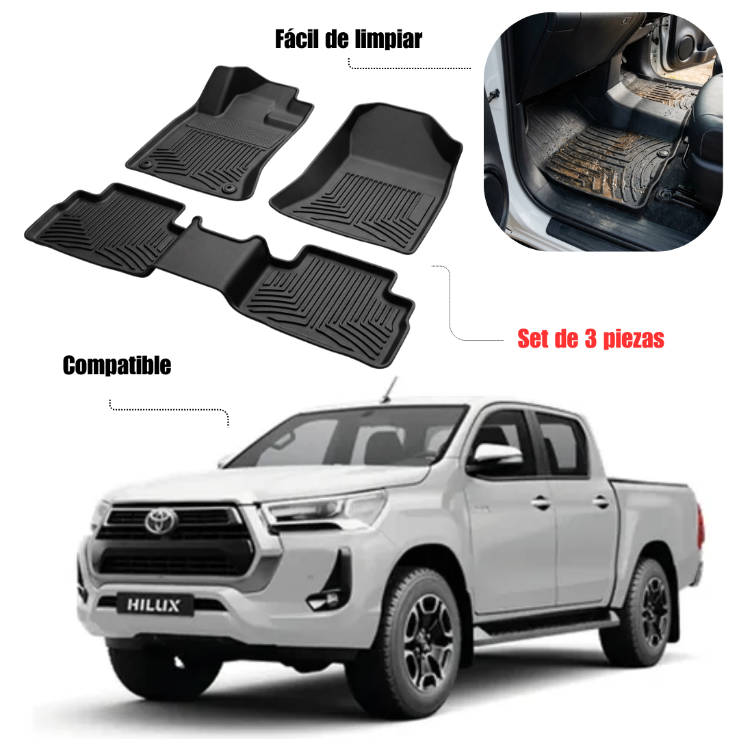 Cubre Pisos para Toyota Hilux 3 Piezas TPE