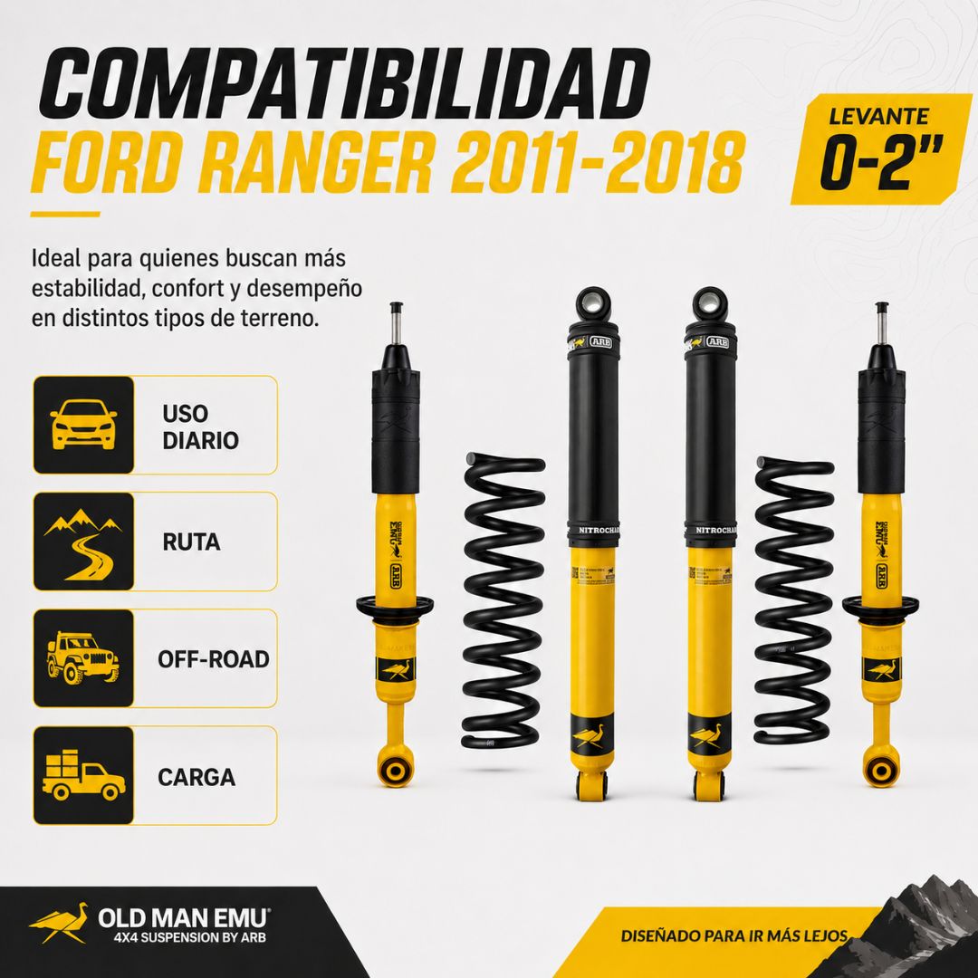 Kit Suspensión OME Nitrocharger Plus Ford Ranger 2011-2018 0-2”