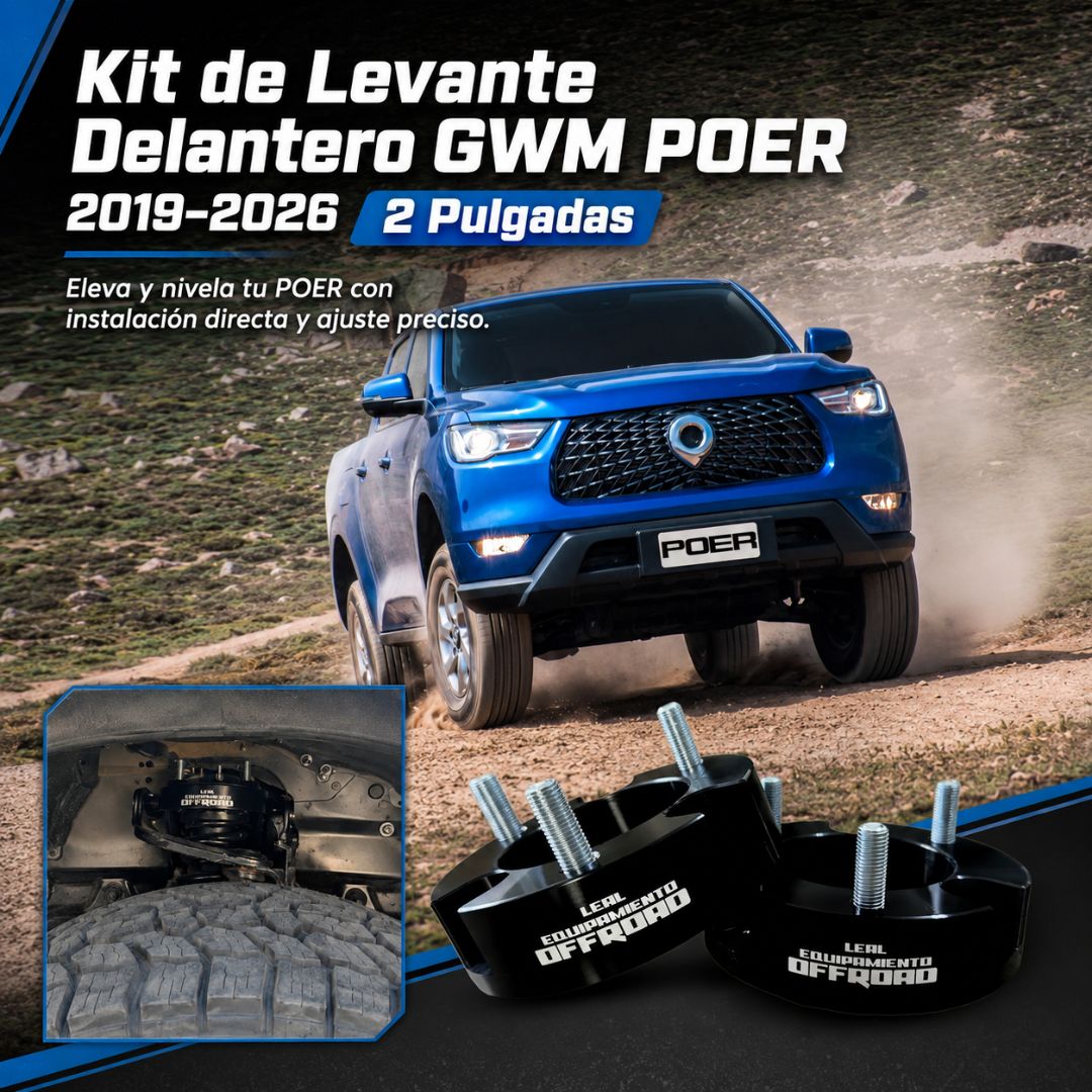 Kit de Levante Delantero GWM POER 2019–2026 2 Pulgadas