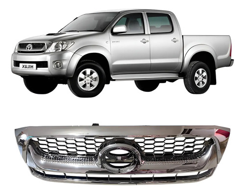 Máscara Cromada Toyota Hilux Vigo 2012-2016